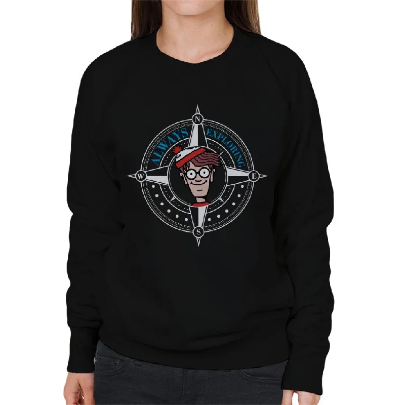 Where's Wally Always Exploring Women's Sweatshirt Hoodie with Lining Warm Insulated