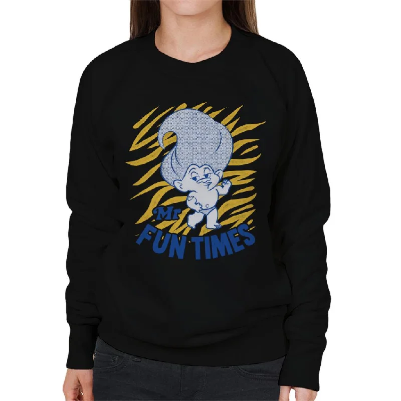 Trolls Mr Fun Times Women's Sweatshirt Hoodie with Button Placket Classic Preppy