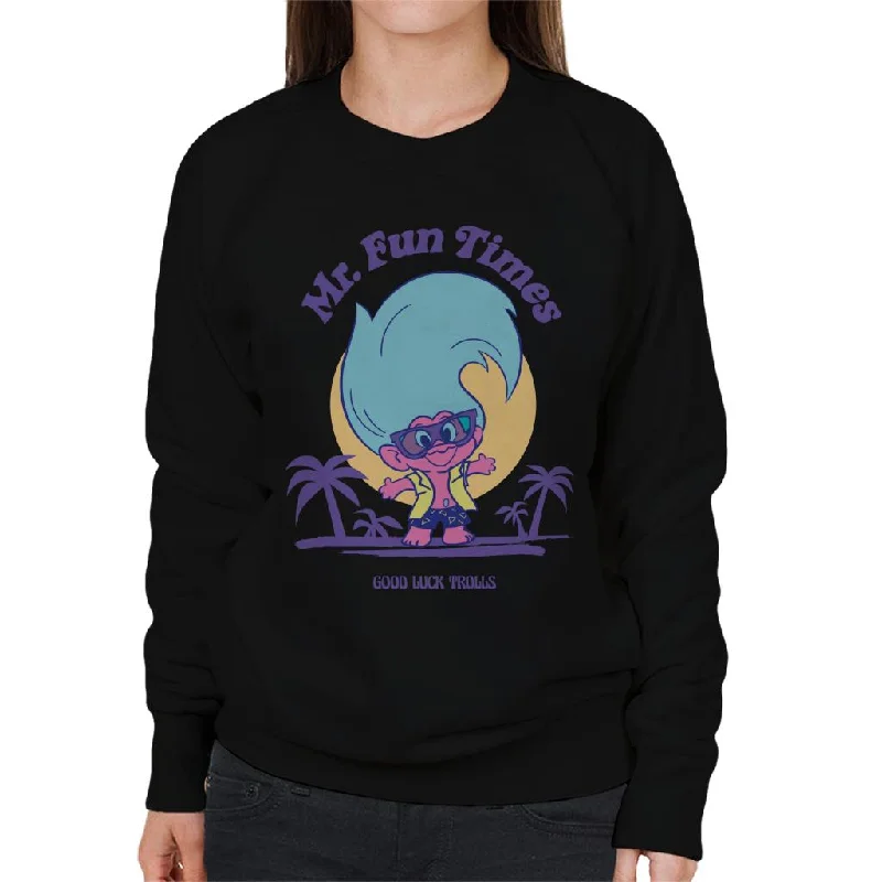 Trolls Mr Fun Times Good Luck Trolls Women's Sweatshirt Hoodie with Elastic Cuffs Stretchable Comfortable Trolls Mr Fun Times Good Luck Trolls Women's Sweatshirt Hoodie with Elastic Cuffs Stretchable Comfortable