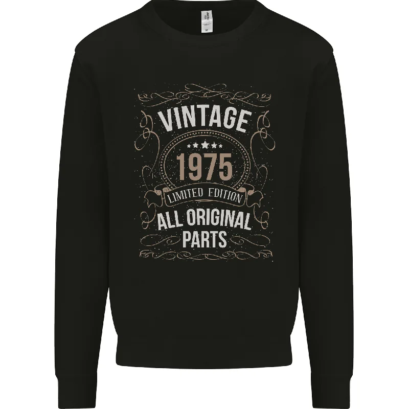 49th Birthday Limited Edition 1975 Mens Sweatshirt Jumper Hoodie with Cropped Fit Short Trendy 49th Birthday Limited Edition 1975 Mens Sweatshirt Jumper Hoodie with Cropped Fit Short Trendy