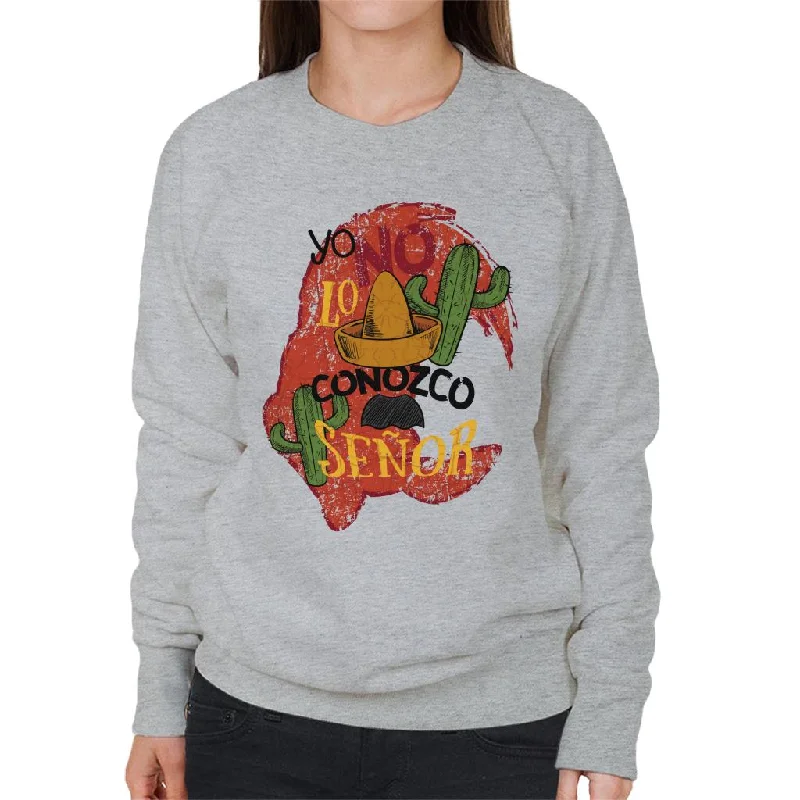 Woody Woodpecker Yo No Lo Conozco Senor Women's Sweatshirt Hoodie with Hem Ribbing Snug Secure