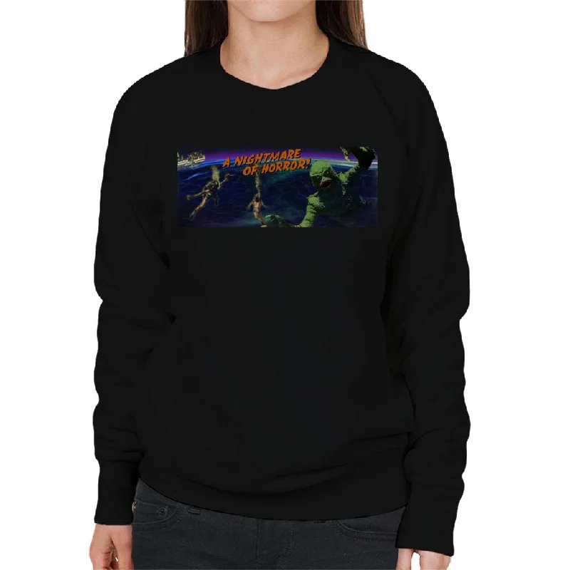 Creature From The Black Lagoon Nightmare Horror Women's Sweatshirt Hoodie with Mesh Breathable Sporty