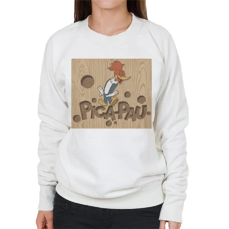 Woody Woodpecker Pica Pau Women's Sweatshirt Hoodie with Drop Shoulder Relaxed Streetwear Woody Woodpecker Pica Pau Women's Sweatshirt Hoodie with Drop Shoulder Relaxed Streetwear