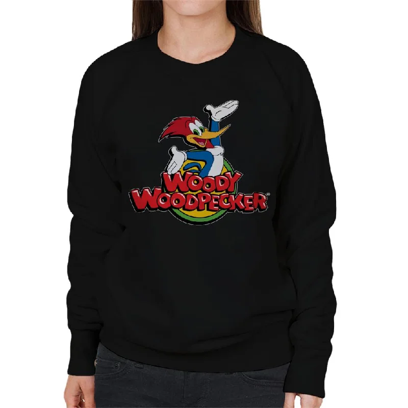 Woody Woodpecker Classic Logo Women's Sweatshirt Cotton Hoodie Fleece Lining Warmth