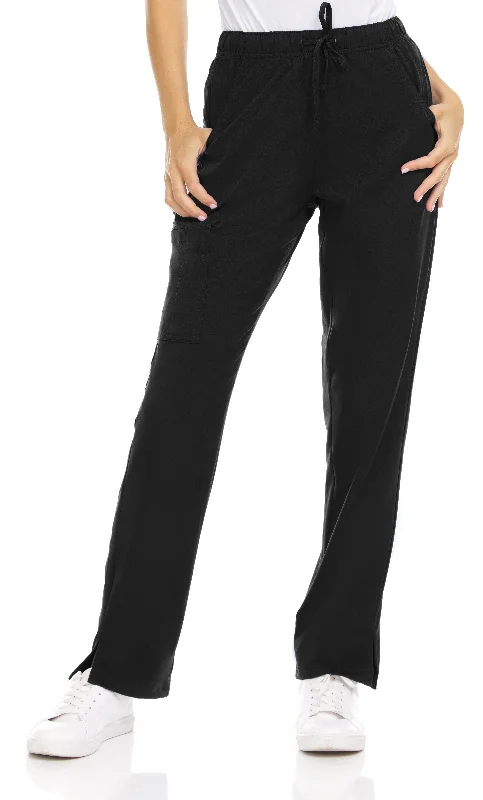 Medichic Mini Marilyn Tall Joelle Elastic Drawstring Cargo Scrub Pants Trendy Palazzo Pants