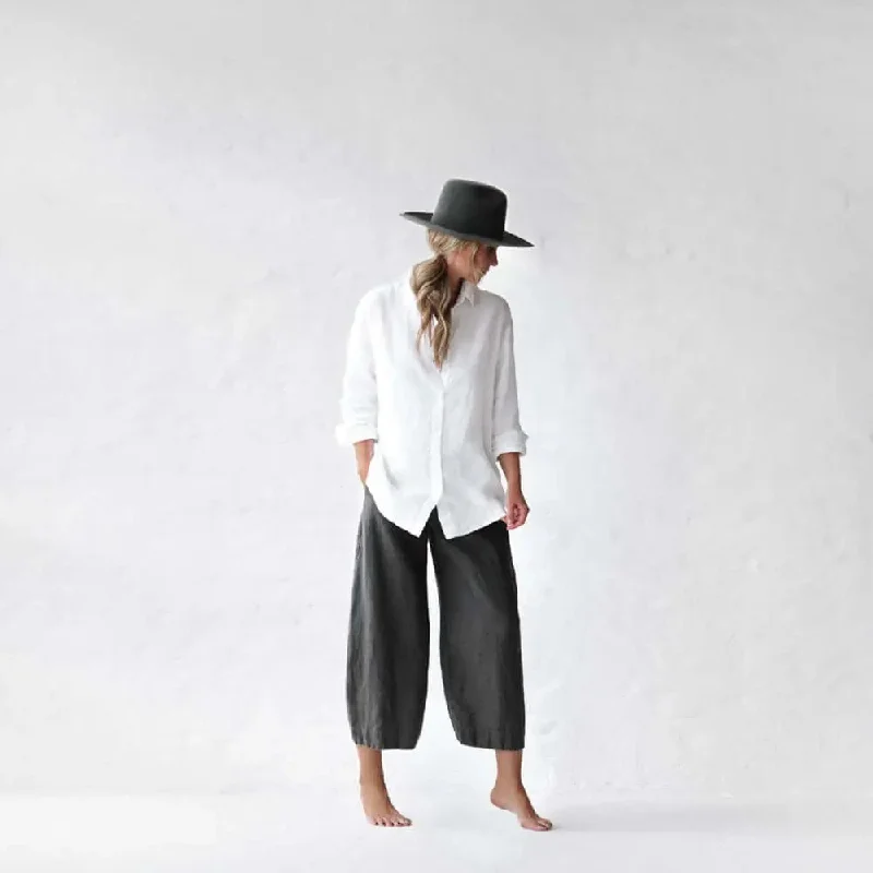 Linen grey pants Uma by Seaside Tones Relaxed Linen Pants