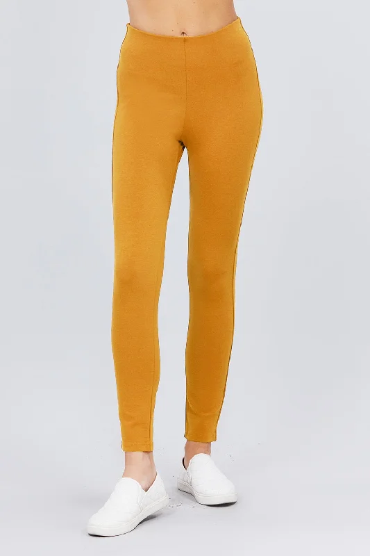 Waist Elastic Band Ponte Pants Stretch Fit Pants