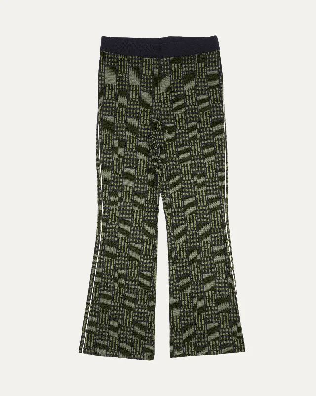 Plaid Flared Pants Formal Linen Trousers