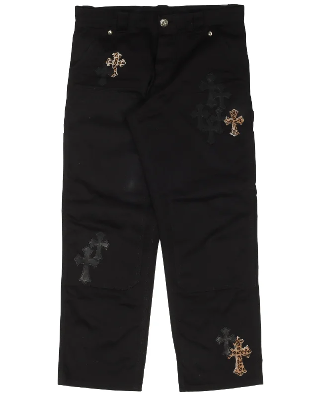 Multi-Cross Double Knee Pants Relaxed Lounge Trousers