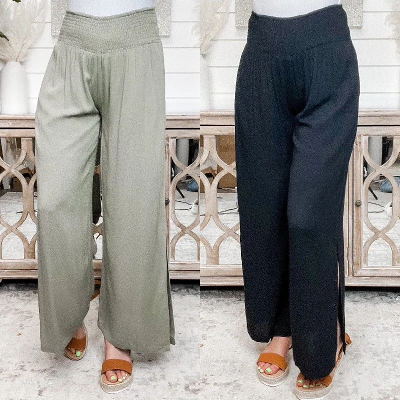 Found the One High Rise Palazzo Pants - 2 colors! Fashionable Tapered Leg Pants