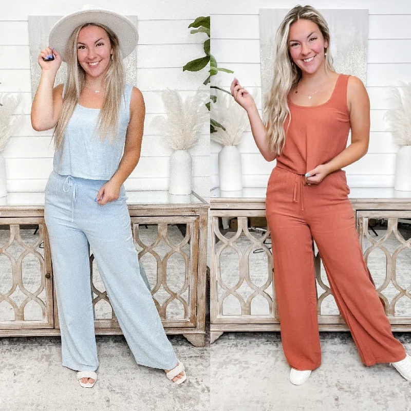 Checkin' You Out Wishlist Pant Set - 2 colors! Comfy Zip-Up Pants