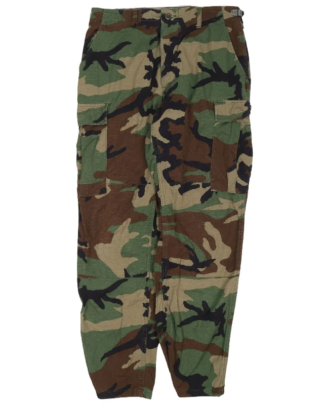 Camouflage Cargo Pants Soft Wool Pants