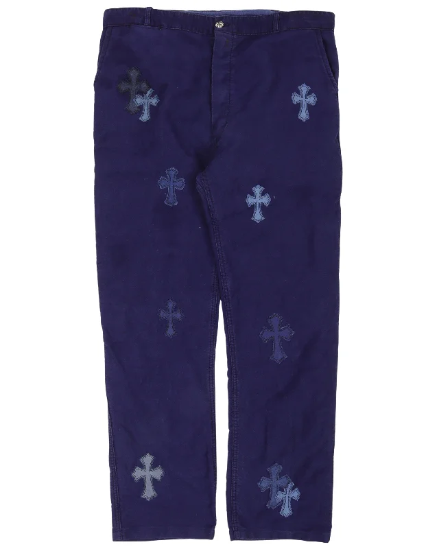 Cross Patch French Work Pants Stylish Slim Trousers