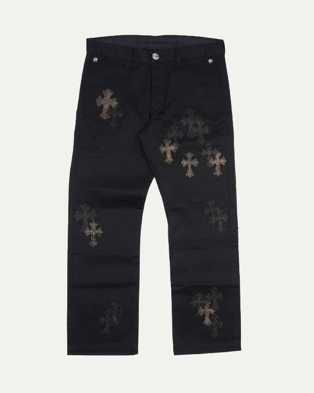 Cross Patch Chino Pants Soft Stretch Trousers