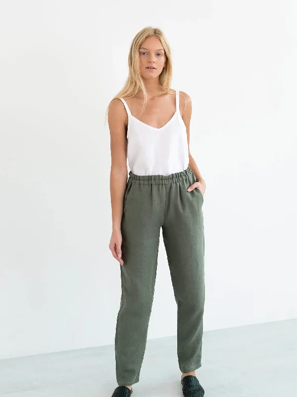Brinley Linen Pants by Love And Confuse Slim Fit Casual Pants
