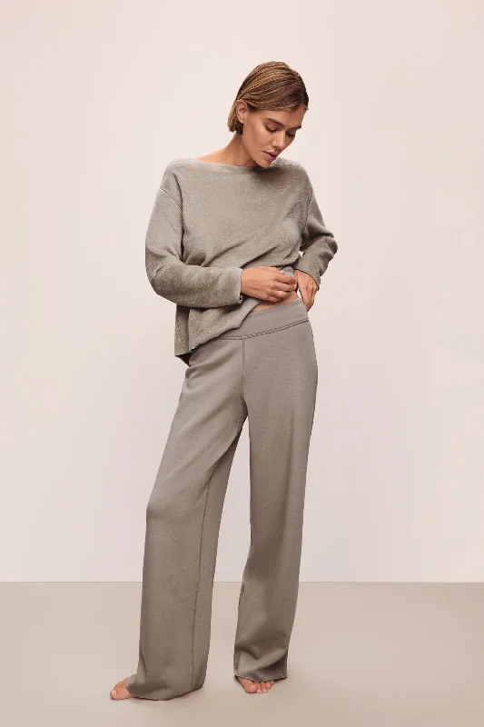 Reversible Plush High Waist Pant Classic Chino Pants