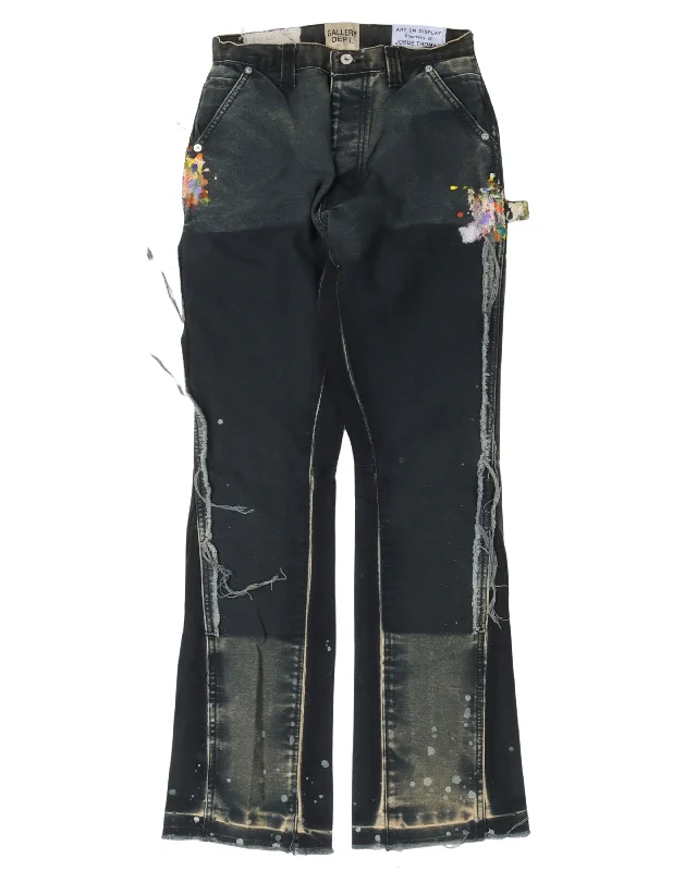 Painted La Flare Carpenter Pants Modern Stretch Trousers