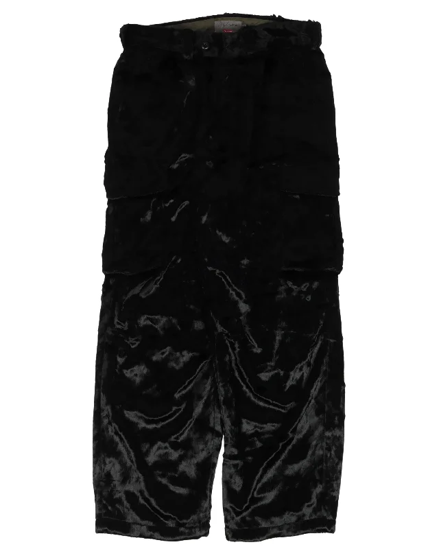 Yohji Yamamoto Fuzzy Cargo Pants Trendy Printed Pants