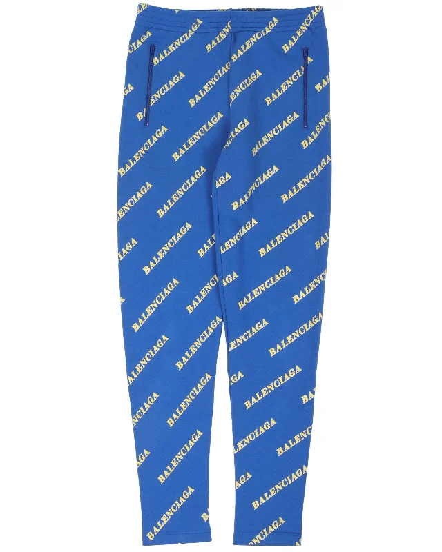 Monogram Logo Lounge Pants Classic Straight-Leg Pants