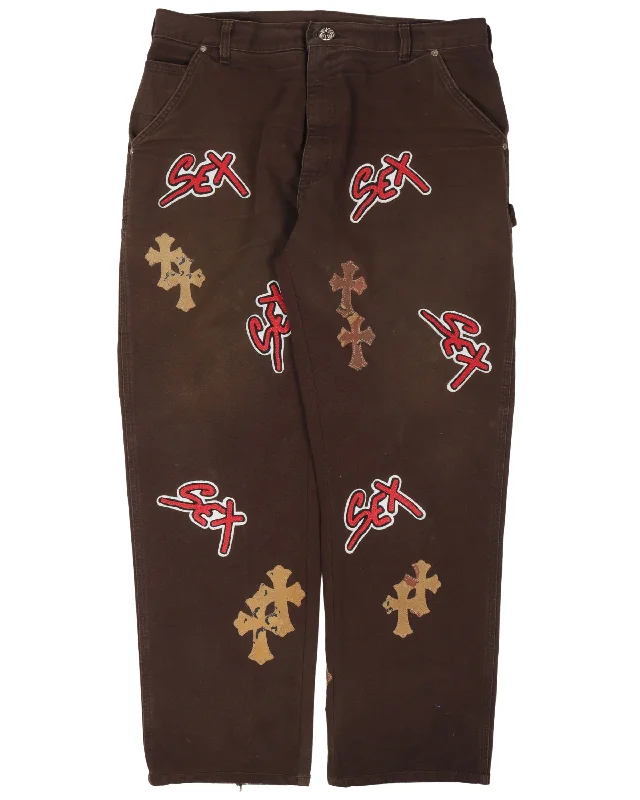 Sex Records Carpenter Pants Casual Skinny Fit Pants