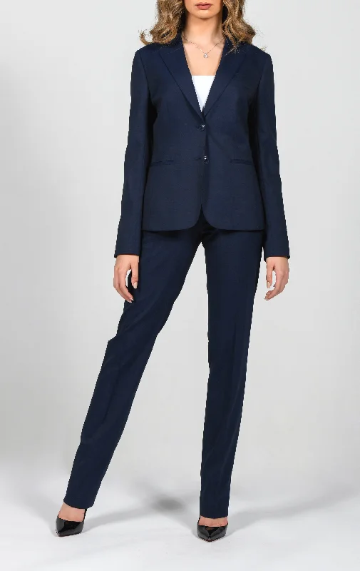 Cosiani Women’s Blue Wool Dress Pants Modern Bootcut Pants