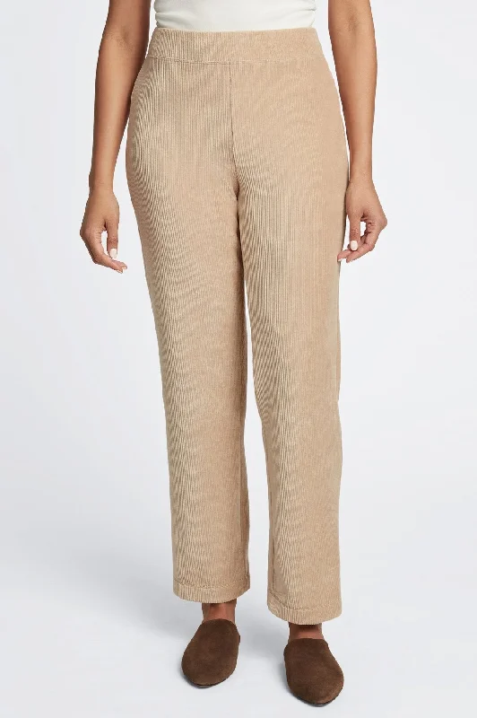 Caden Ankle Length Plush Cord Pant Casual Skinny Fit Pants