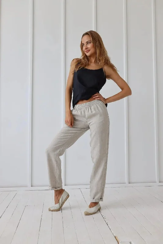 PRE-ORDER Loose Linen Pants by Odalux Cozy Knit Pants
