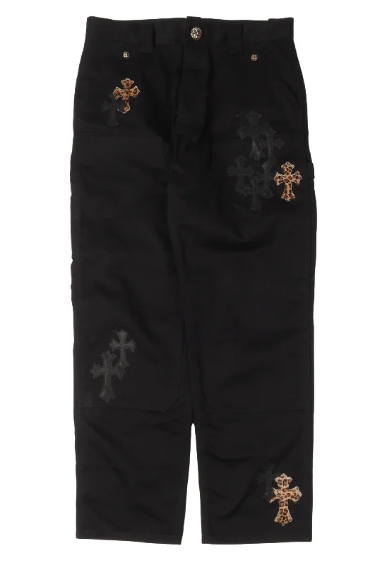 Cross Patch Double Knee Carpenter Pants Formal Slim Pants