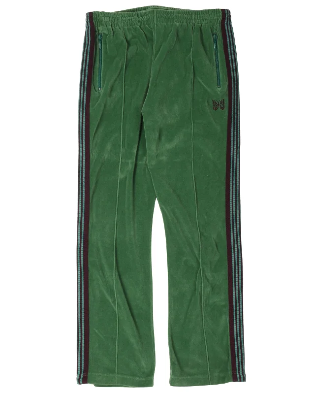 Velour Track Pants Relaxed Lounge Trousers