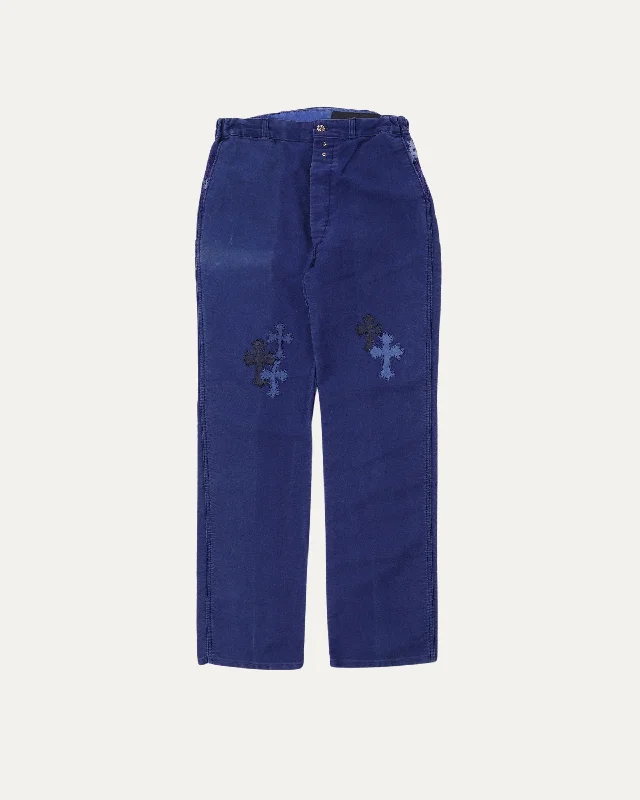 Cross Patch French Bleu de Travail Work Pants Elegant Silk Pants