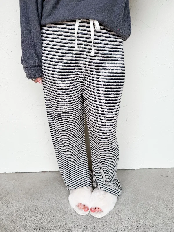 [Z Supply] Lounger Stripe Pant-Light Oatmeal Heather Comfortable Denim Leggings