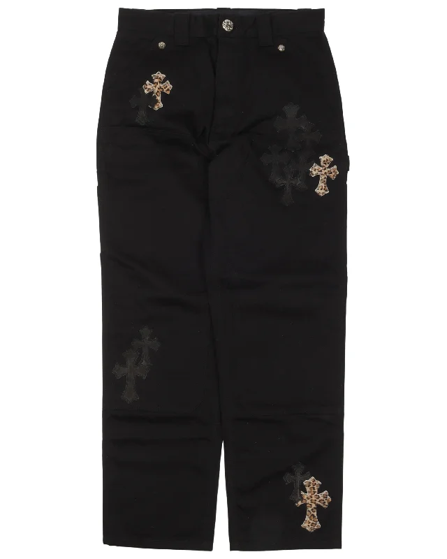 Cross Patch Double Knee Carpenter Pants Cozy Knit Pants