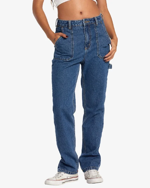 RVCA "Recession" Denim Pants Formal Slim Pants