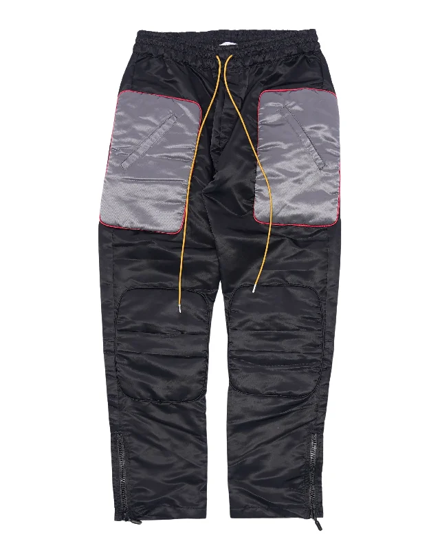 Satin Moto Pants Lightweight Jogger Pants