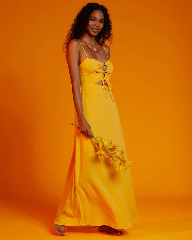 Billabong "Lima" Maxi Dress - Sunset Fashionable High-Waist Maxi Dress