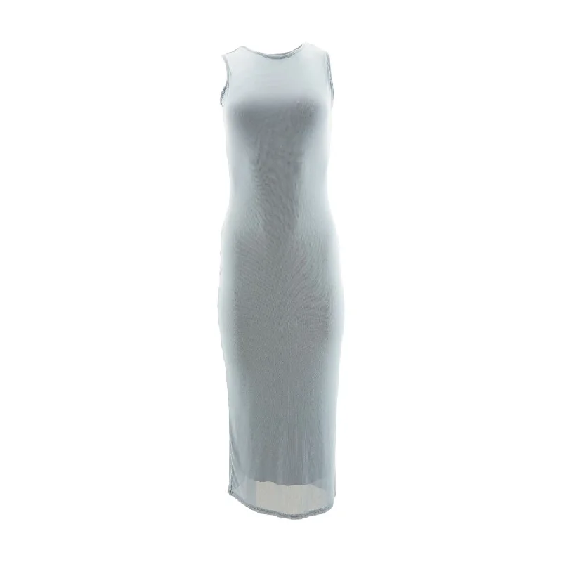 Blue Solid Maxi Dress Stylish Empire Waist Maxi Dress