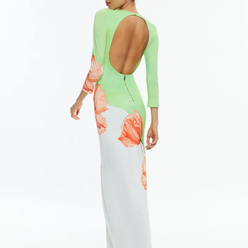 Delora Open Back Crew Maxi Dress | Dream Life Fashionable Button-Down Maxi Dress