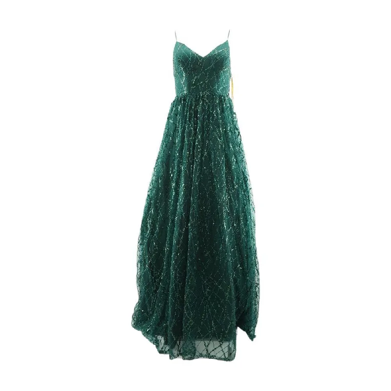 Green Solid Maxi Dress Fashionable Off-Shoulder Maxi Dress