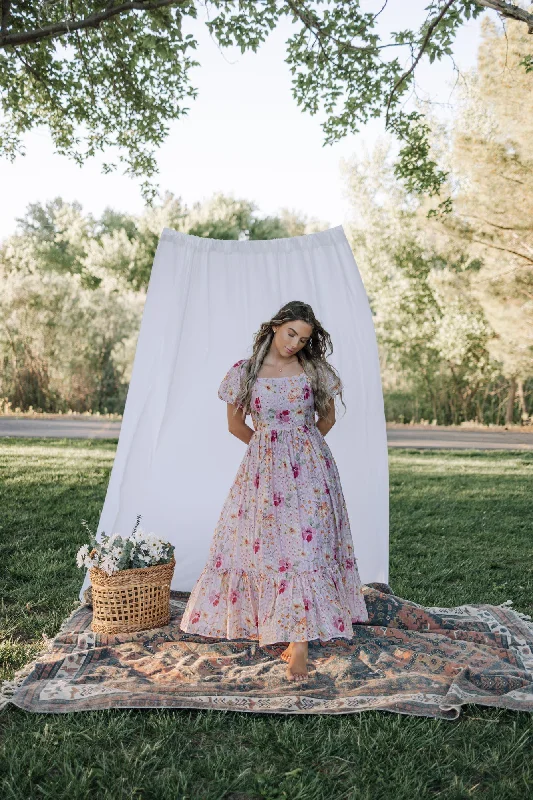 Greta Maxi Dress in Floral Pink Chic Summer Maxi Dress