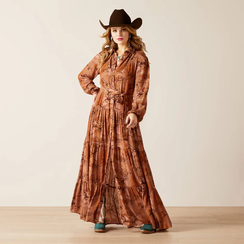 LADIES ARIAT GALLOP AWAY MAXI DRESS Cozy Knit Maxi Dress