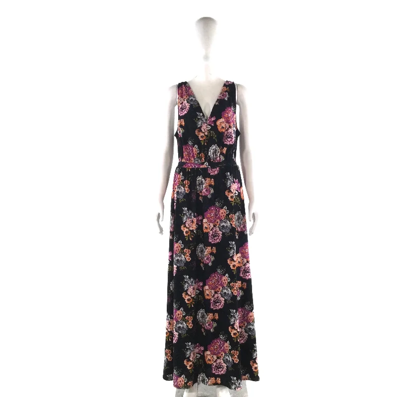 LEITH FLORAL SLEEVELESS MAXI DRESS-M Comfortable Maxi Dress with Slits