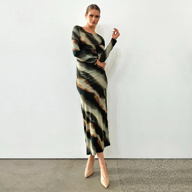 MACEY MAXI DRESS | DAWN Cozy Ruffle Sleeve Maxi Dress