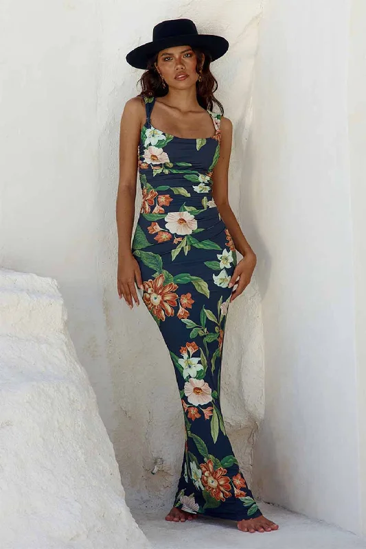 Maiori Maxi Dress Comfortable Ruffle Hem Maxi Dress