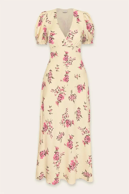 MG Love Me Better Surplice Babydoll Maxi Dress Cozy Maxi Dress with Slit