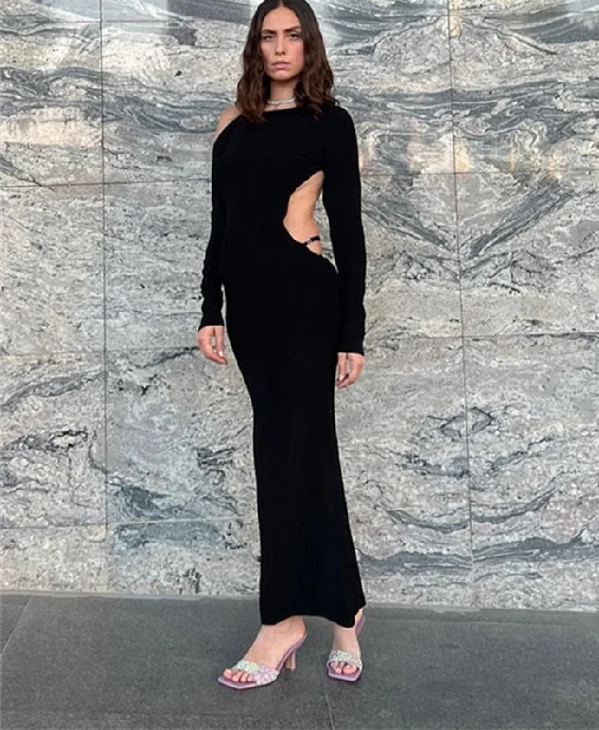 Autumn Ribbed Elegant Maxi Dress Women O-Collar Long Sleeve Backless Split Slim Sexy Streetwear Robe Outing Dresses Elegant Wraparound Maxi Dress Autumn Ribbed Elegant Maxi Dress Women O-Collar Long Sleeve Backless Split Slim Sexy Streetwear Robe Outing Dresses Elegant Wraparound Maxi Dress
