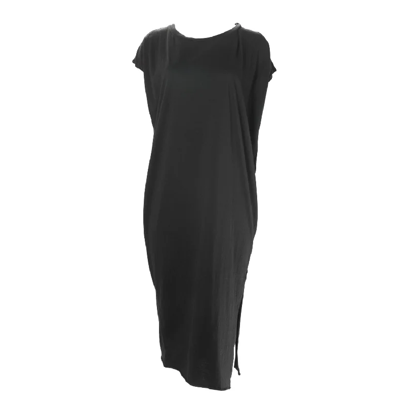 OAK NYC Women's Black Side Pleat Box Maxi Dress WD038 $115 NEW Fashionable Sheer Maxi Dress OAK NYC Women's Black Side Pleat Box Maxi Dress WD038 $115 NEW Fashionable Sheer Maxi Dress