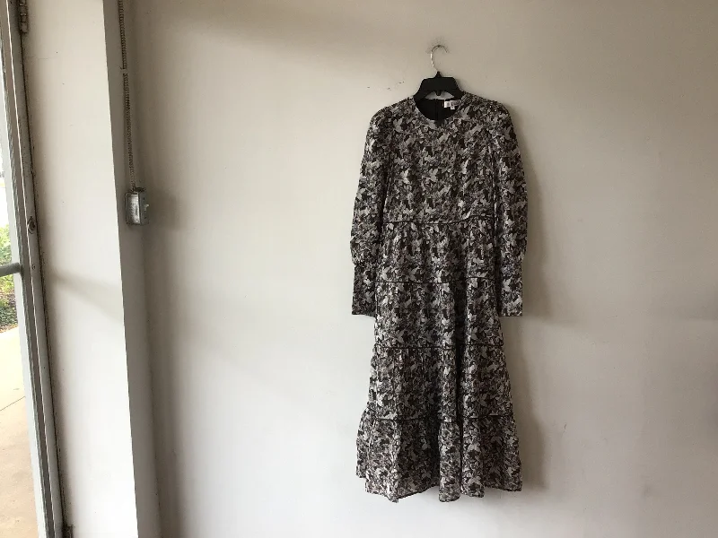 Printed Flower Maxi Dress 317 Elegant Silk Maxi Dress