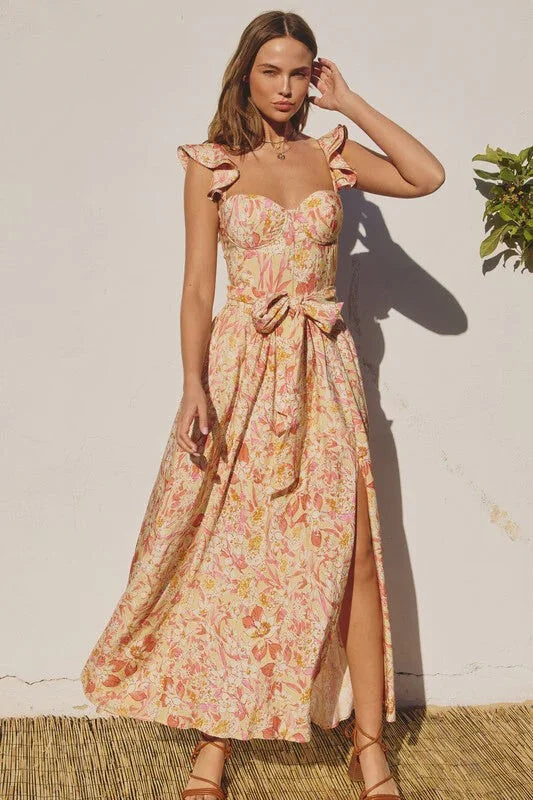 SUNNY DAYS CORSET TOP MAXI DRESS Cozy Longline Maxi Dress