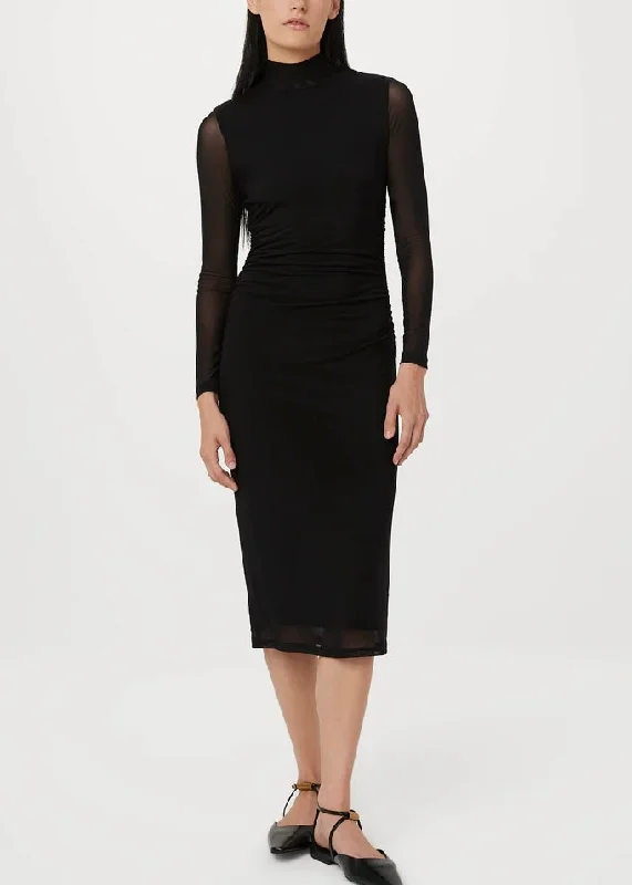 The Mock Neck Maxi Dress Elegant Boho Maxi Dress