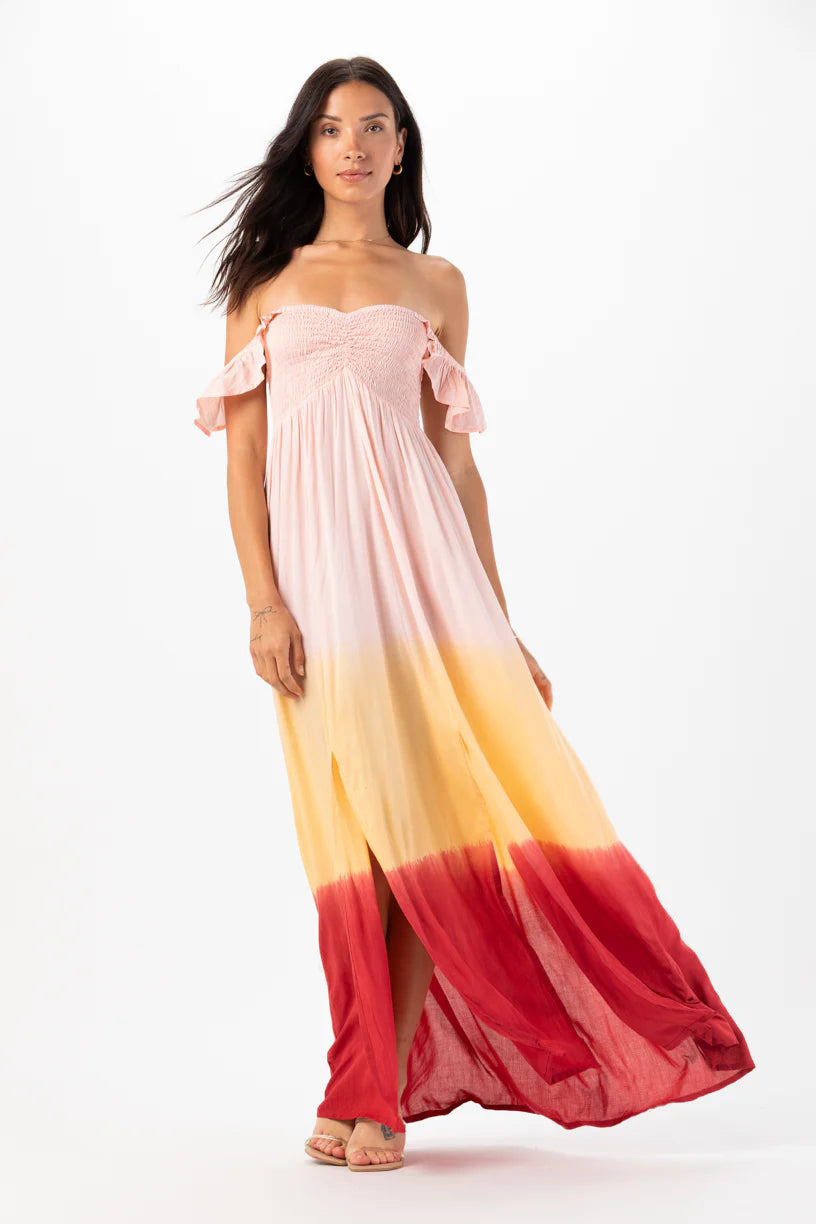 Tiare Hawaii Hollie Maxi Dress Sunrise Ombre Elegant Sleeveless Maxi Dress